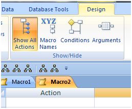 Show All Macro Actions